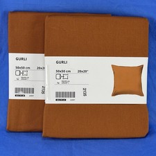 IKEA GURLI Burnt Orange Pillow Cushion Cover - 20" x 20" - Pack of 2 - New