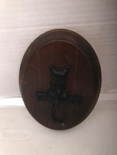 Small Black Cat Tail Metal Wall Hook Cast Iron Key Hanger