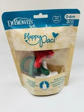 NEW Dr. Browns Happy Paci 0-6 Months 3 Pacifiers