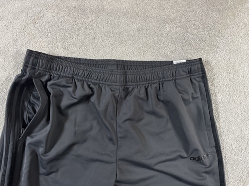 Adidas Sweatpants Men’s XXL Grey Black Striped Y2K Jogger Taper Bottom - Picture 4 of 10