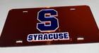Syracuse Orange License Plate Raised Design W/ Cover  Laser Magic Off. Licensed — photo 1