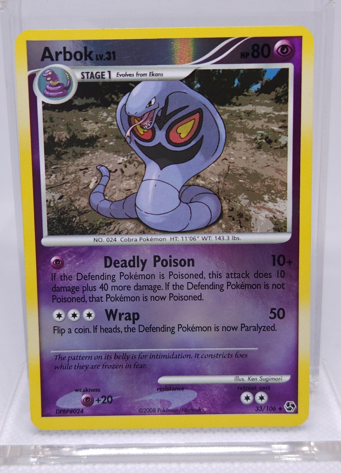 Pokémon Arbok 33/106 Great Encounters Reverse Holo