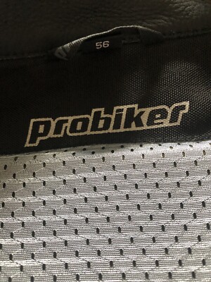 motorradanzug herren Probiker  56 Farbe Schwarz Material Echtes Rindleder