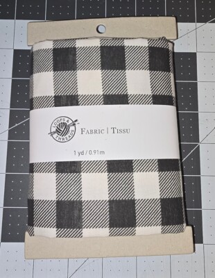 Loops & Threads fabric 1 yard of cotton fabric Black & White