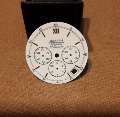 ZENITH ZIFFERBLATT EL PREMIER CHRONO AUTOMATIC WEISS ORIGINAL NEU 