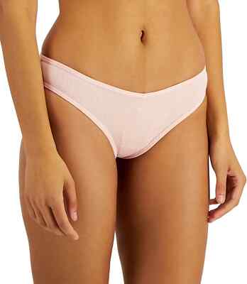 New Jenni Women's Ribbed Thong Underwear Pink Size 3XL