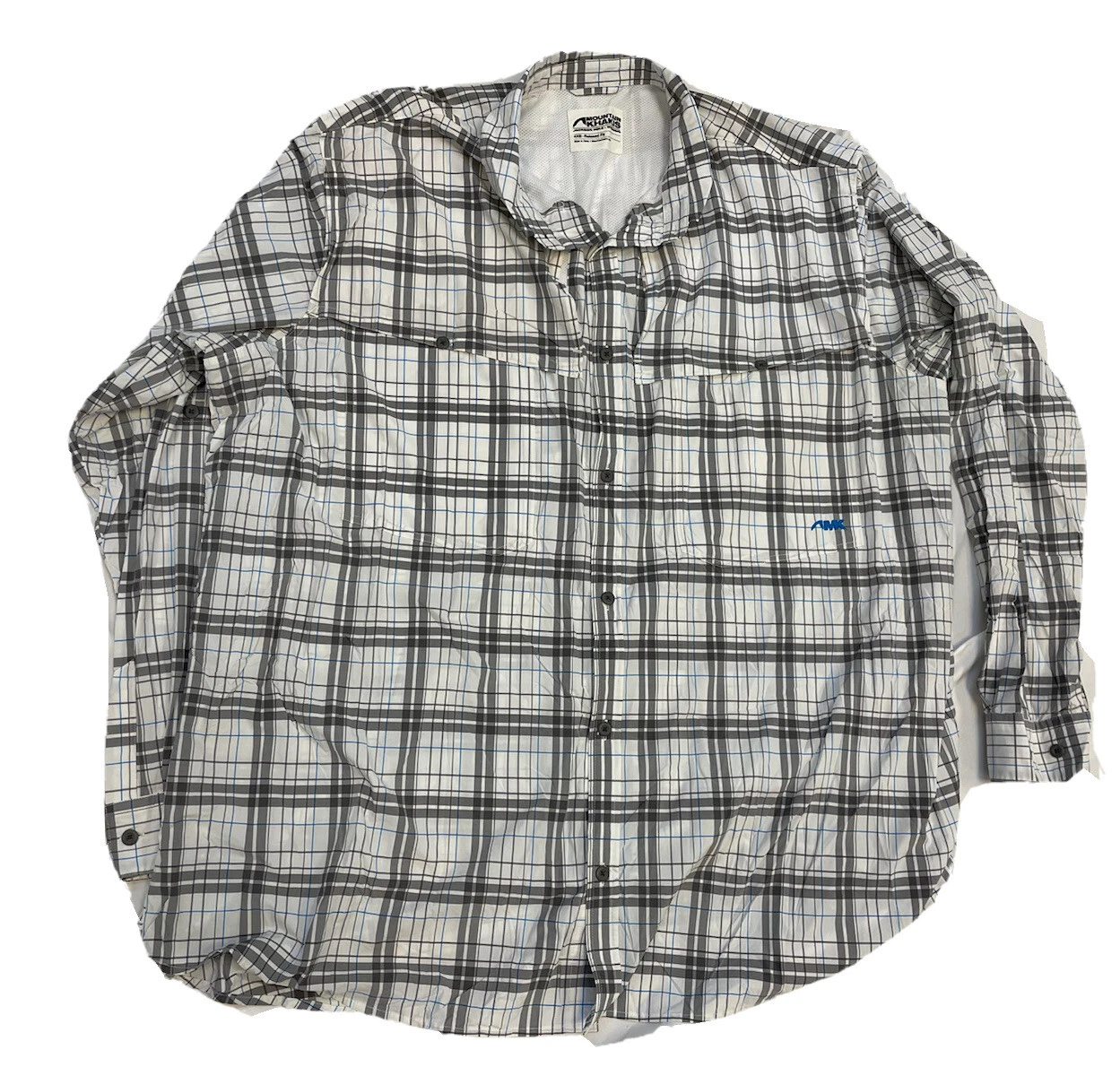 Mountain Khakis Plaid 4XB Mens Mesh Lined Button Up Fishing Shirt SI25
