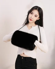 Faux Fur Winter Arm Warmer Velvet Lining Fur Hand Muffs Long Mitten Wristband