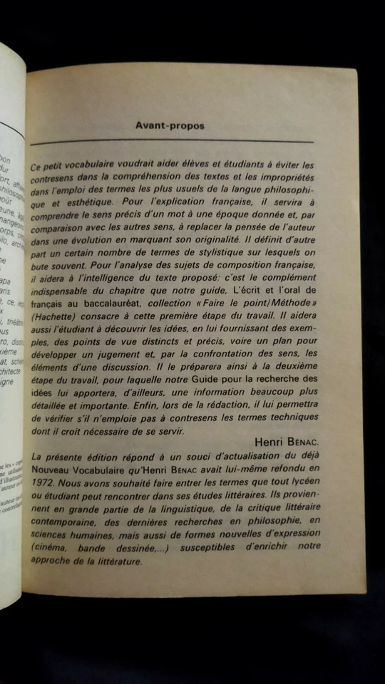 Vocabulario de La Disertación Y Las Estudio Literaria Por H Benac Y B Réauté - Imagen 4 de 4