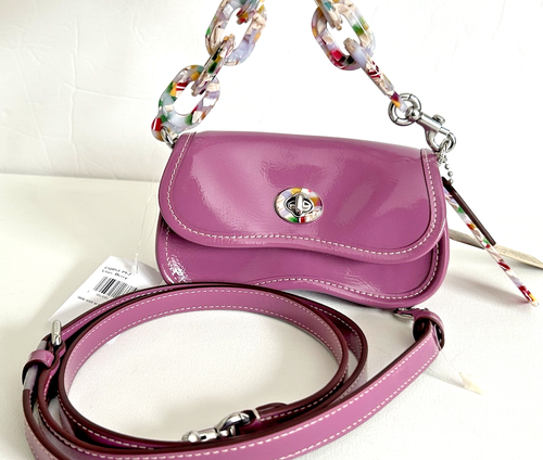 Coach Coachtopia CQ853 Mini Wavy Dinky Purse Patent Leather NWT Lilac Berry XBdy