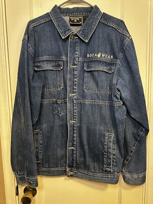 Rocawear Roca Wear Denim Jean Jacket XL 18/20 Mens | eBay