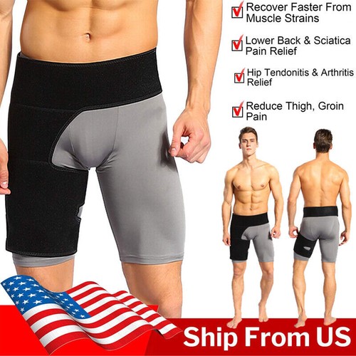 Hip Brace Compression Groin Support Wrap for Sciatica Pain Relief Thigh Recovery - Picture 2 of 18