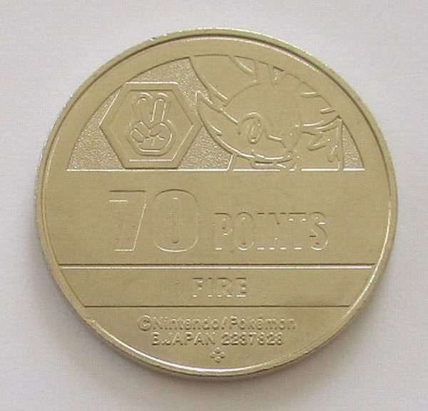 Pokemon Fennekin No.05 Medal collection XY 2013 Metal coin Bandai