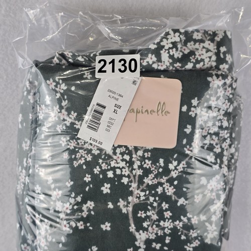 $109 Papinelle XL Cheri Blossom Full-Length PJ Cotton Pajamas Set Alpine Green - Picture 21 of 21
