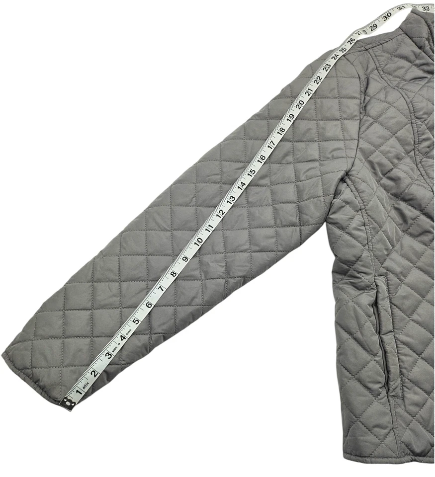 Chaqueta acolchada acolchada para mujer Kim Rogers gris talla Petite XL Foto 3 de 4