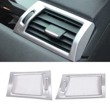 For BMW X3 F25 X4 F26 2011-2017 Matte Silver Front Side Vent Overlay Cover Trim
