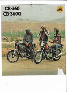 73 HONDA CB360G NOS OEM DEALER'S SALES LITERATURE SHEET BROCHURE