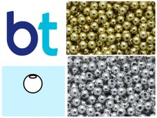 BeadTin Metallic 6mm Round Plastic Craft Beads 300pcs - Color Choice