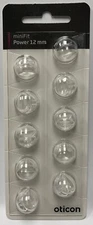 1 Pack Oticon miniFit 12mm Power Domes For Hearing Aids. 10 Domes Total.