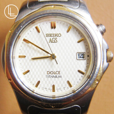 時計 SEIKO DOLCE 3M22-0A70 18kt Seiko Quartz Seiko Ags Dolce SEIKO 3M22-0A70 Titanium 18K Gold