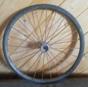 antique bike wheel