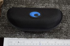 Costa Del Mar Sunglasses Zip Up Clam Shell Black Blue Logo - CASE ONLY