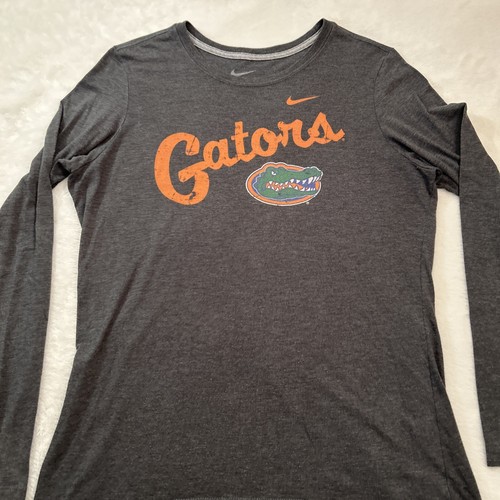Camisa Nike Para Mujer Talla XL Calce Ajustado Gris Manga Larga Pull Over Uni. De Florida - Imagen 2 de 6