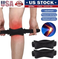 2× Knee Brace Support Patella Stabilizer Strap Pain Relief for Running Tendon US