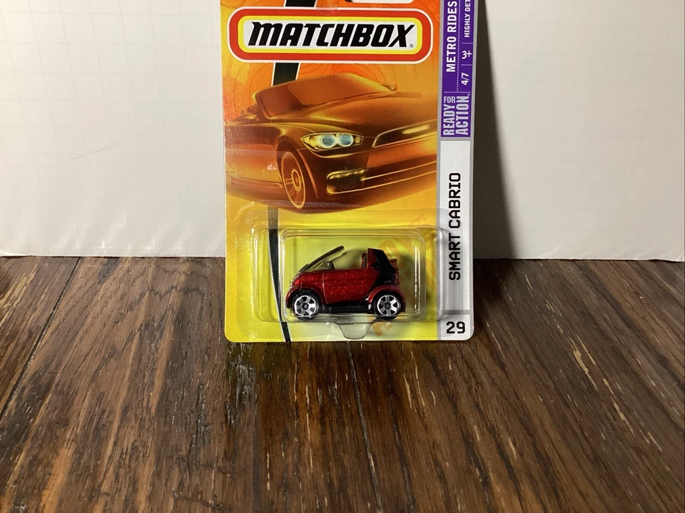 Matchbox Metro Rides Smart Cabrio 29 New In Package Metallic Red - Image 2 of 3