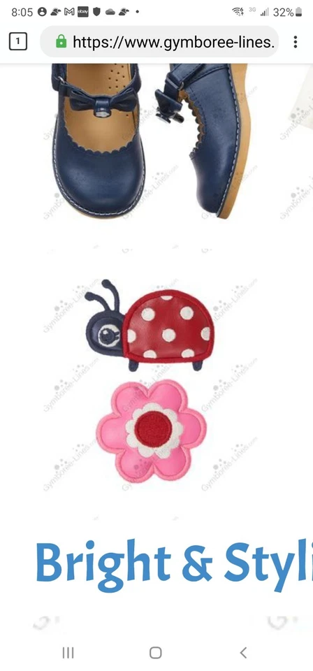 Juego de pasadores de pelo Gymboree Girls Smart Little Ladybug flor nuevo con etiquetas vintage Foto 4 de 4