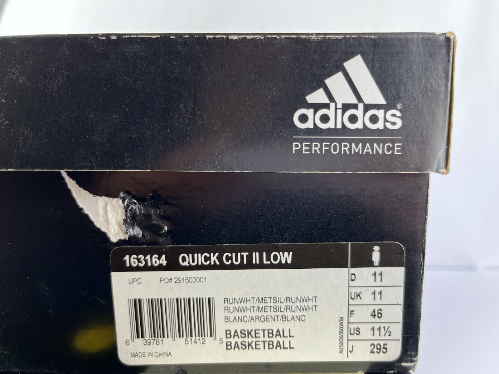 Adidas Mens Quick Cut ll Low Basketball Shoe size 11.5