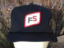 Vintage Trucker Hat FS Patch K Products Farm Services Agriculture Seed Feed USA