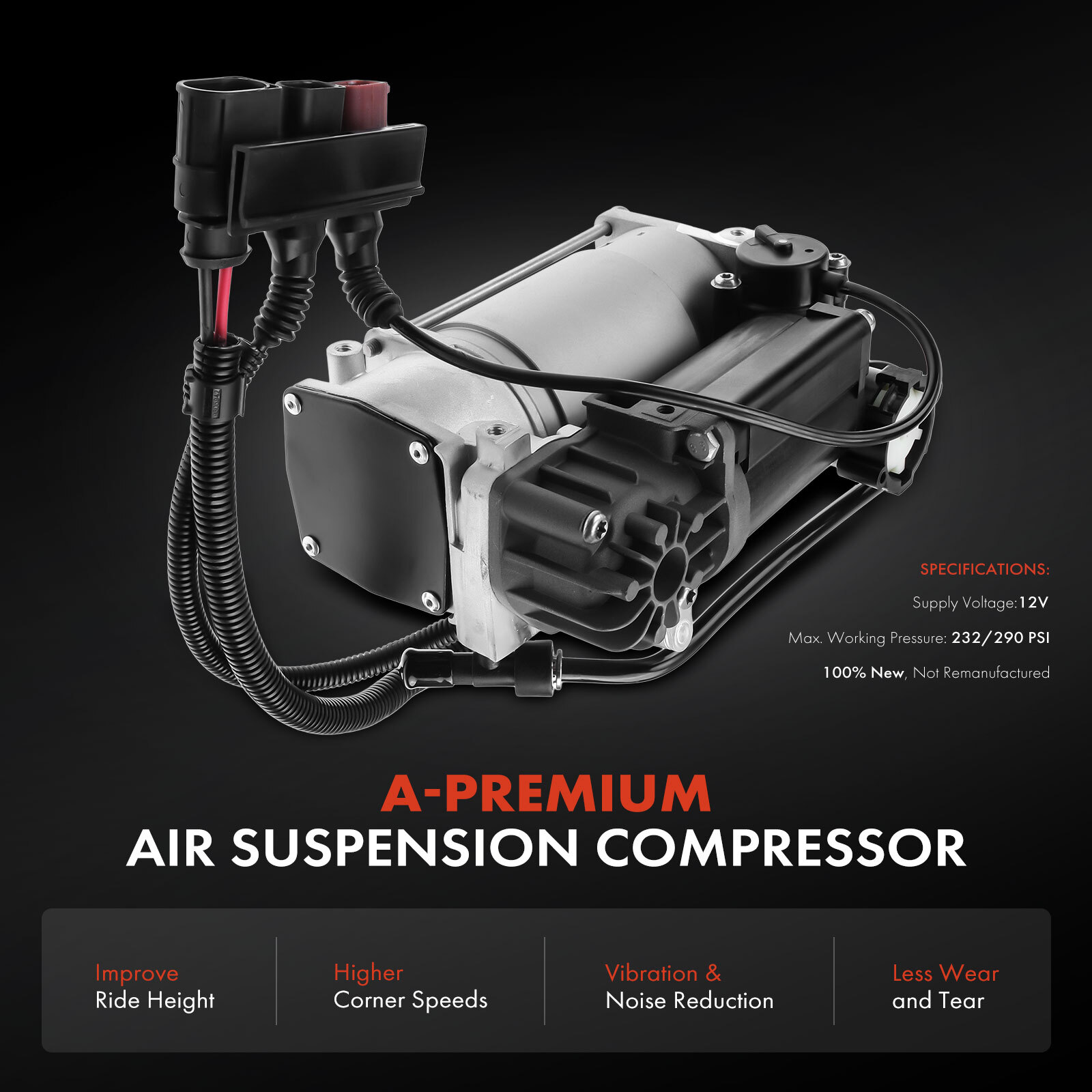 Air Suspension Compressor for Bentley Continental 03-12 Volkswagen Phaeton 04-06