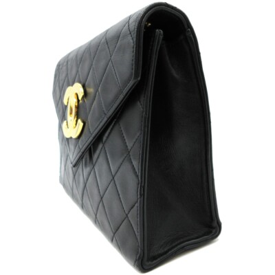 CHANEL CC Matelasse 21 Chain Shoulder Bag Leather Black GHW France