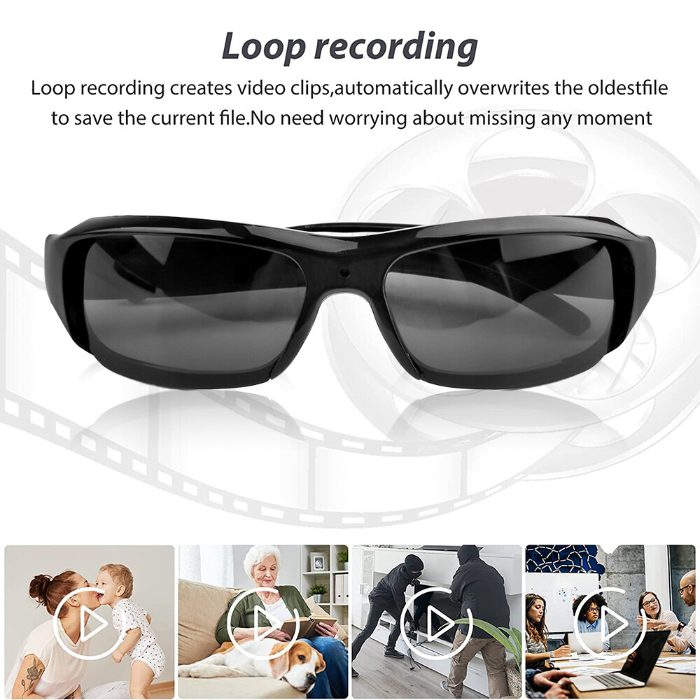HD1080P Mini Camera Glasses Sunglasses Smart Cam Sports Eyewear Video