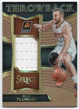 2016-17 Select Throwback Memorabilia Prizms Copper #42 Miles Plumlee GU 47/49