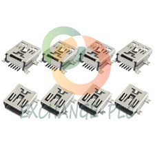 100PCS Mini USB SMD 5 Pin Female Mini B Socket Connector Plug