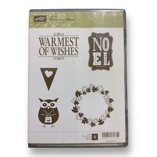 Stampin' Up Hostess Warmest of Wishes Rubber Stamps Noel Owl Fall Leaf Wreath