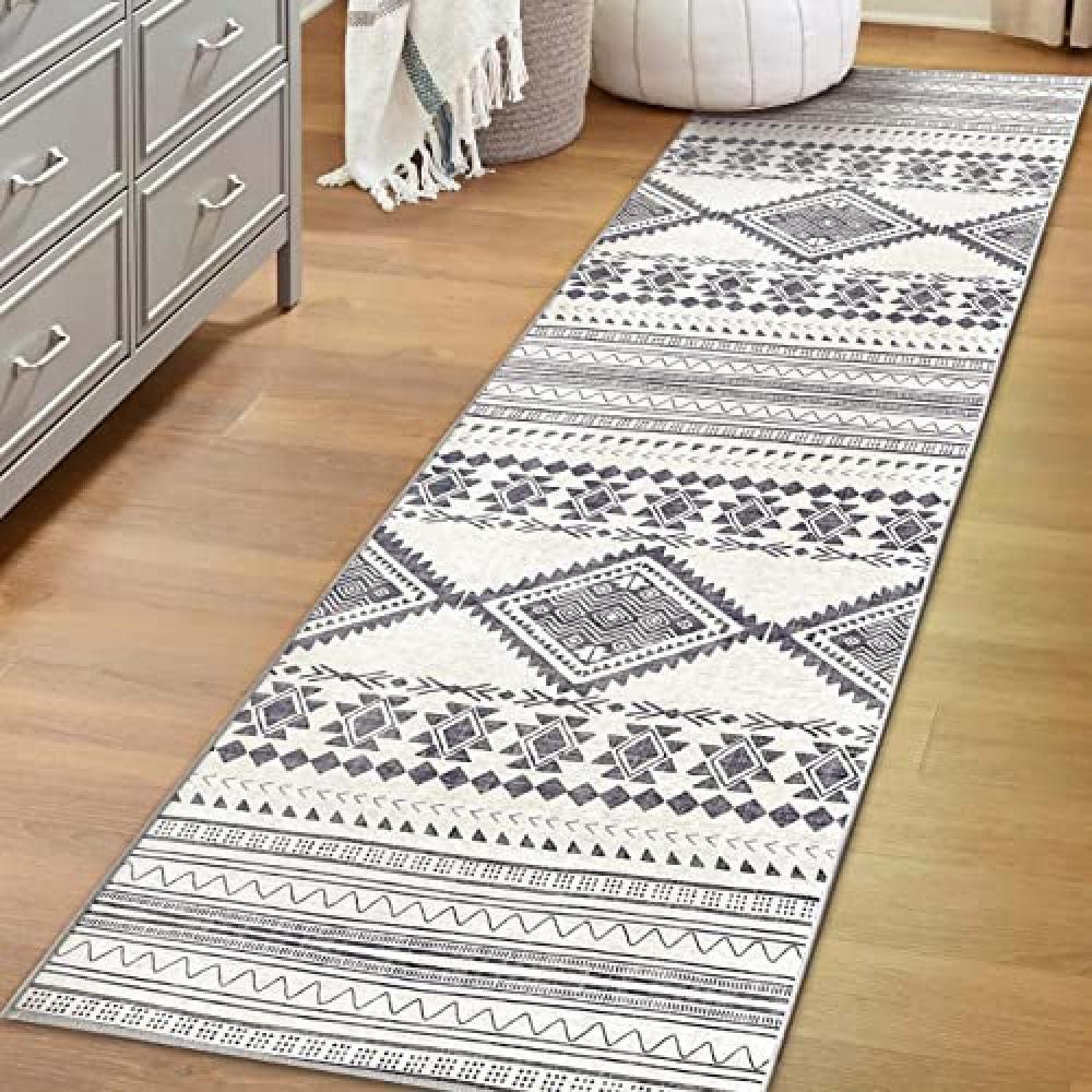 (TG. 75 cm x 240 cm) Green Decore Vernal Semey, tappeto antiscivolo lavabile in