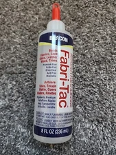 Beaon Fabri-Tac Permanent Fabric Adhesive Glue Dries Clear 8oz 