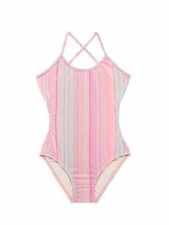 PilyQ PQ Swim Ayah Cut Out Sparkle Multi Color One Piece size 8 NWT 80 Girls