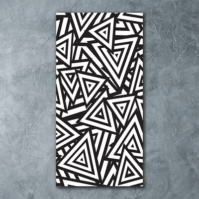 Wand-Bild Kunstdruck aus Acryl-Glas Hochformat 60x120 Dreiecke