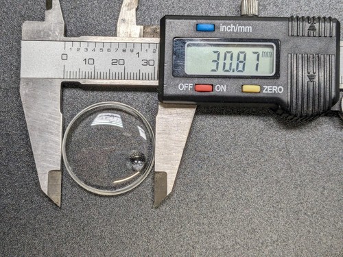 NOS Genuine Benrus Acrylic Watch Crystal 3021 Waterproof with Date Magnifier - Afbeelding 3 van 3