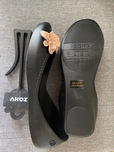 Zaxy Flowers Grendene Black