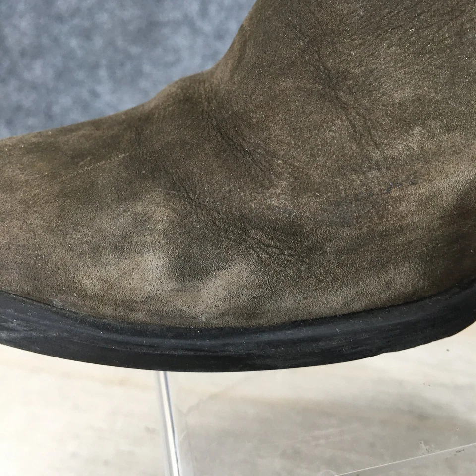 Steve Madden Botas Mujer 7 M Pata Botines Tacones Cremallera Lateral Cuero Verde Foto 4 de 4