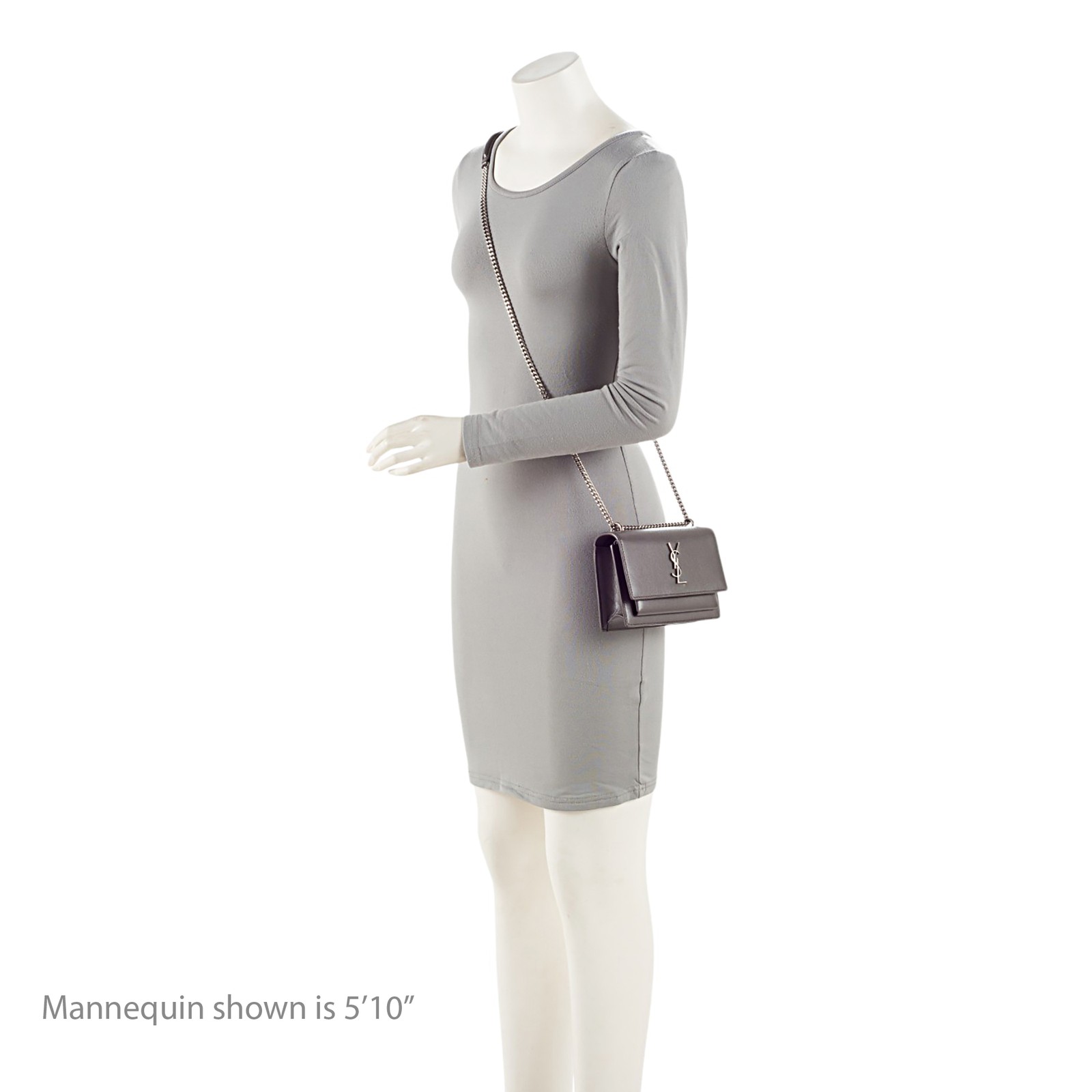 Saint Laurent Mini portafoglio in pelle di vitello monogramma tramonto su borsa a catena