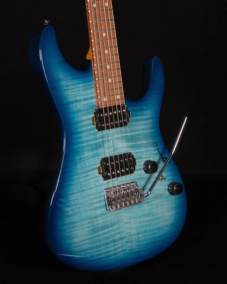 Ibanez AZ24S1F Flame Top Eléctrico, Transparente Turquesa Burst Foto 4 de 4