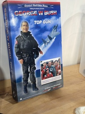 Talking Presidents Presents George W Bush Top Gun 12'' Action Figure - NIB