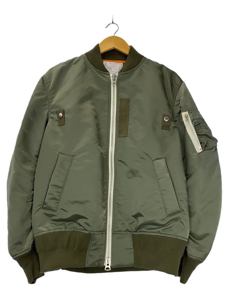 Used Sacai SCM-051 Khaki Plain Blouson Jacket 1 in Nylon