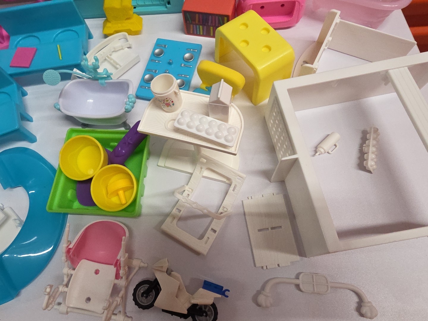 Mixed Lot Barbie Furniture & Accessories Kitchen School Motorcycle Mix Brands